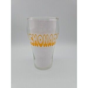 Vintage Lemonade Drinking Glass Large Retro 1970's